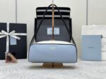 Prada 高仿保齡球包 2025新款 進口牛皮羊皮撞色設計 時尚容量大爆款1BC249