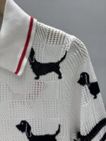Thom Browne 一比一Polo領針織短袖上衣小狗圖案點綴氣質款2025夏季新作