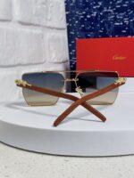 卡地亞 Cartier 2025 新款雙色豹頭飛行員太陽眼鏡｜時尚鏤空鏡腿設計