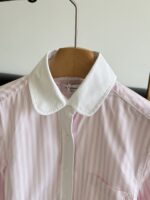 Thom Browne 精品仿製條紋短版襯衫撞色設計2025春夏學院風減齡百搭