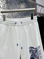 Burberry A貨白色LOGO短褲頂級定制質感滿分2025夏季簡約風格