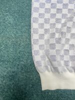 LV A貨提花網格短袖套頭衫 Damier漸變圖案設計 精緻刺繡潮流感滿分