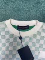 LV A貨提花網格短袖套頭衫 Damier漸變圖案設計 精緻刺繡潮流感滿分