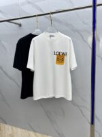 LOEWE高仿立體LOGO打底T恤 2025春夏純棉微廓型剪裁 男女同款百搭首選