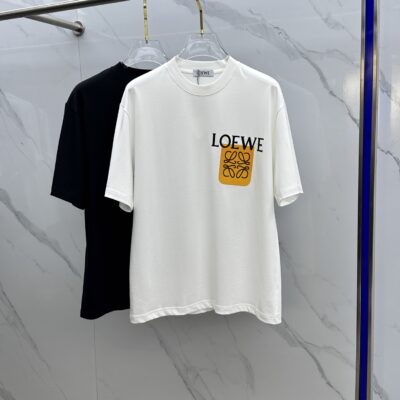 LOEWE高仿立體LOGO打底T恤 2025春夏純棉微廓型剪裁 男女同款百搭首選