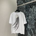 LOEWE頂級原單羽毛立體印花短袖T恤 夏季新款刺繡LOGO寬鬆男女同款