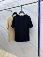 Burberry原單圓領打底短T格紋領口剪裁修身2025春夏親膚好搭