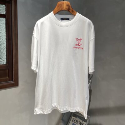 LV 精品仿製 春夏新款 LOGO短袖T恤 驢牌男女同款 百搭潮流款
