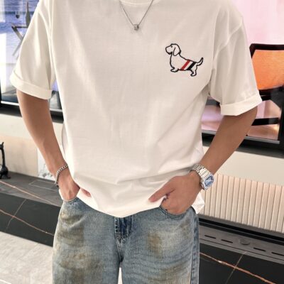 THOM BROWNE 2025春夏純棉上衣｜重磅精梳棉｜OS寬鬆版型｜百搭必備