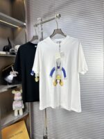 LOEWE 羅意威 SS25夏季新款高仿短袖T恤 男女同款 頂級LOGO圖案 棉質挺括廓形