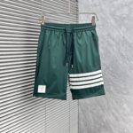 Thom Browne 一比一休閒短褲 條紋拼接設計 寬鬆運動風 高端質感百搭單品
