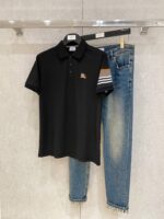 Burberry高仿翻領Polo衫男士經典字母LOGO設計舒適透氣簡約百搭2025新款