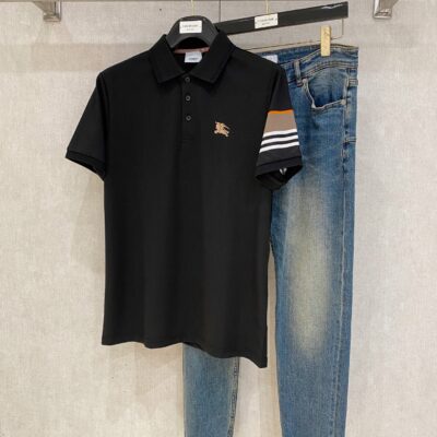 Burberry高仿翻領Polo衫男士經典字母LOGO設計舒適透氣簡約百搭2025新款