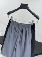 Balenciaga 復刻版BAGGY直筒中褲 黑灰拼色街頭運動風 男女同款四季推薦