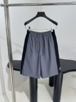 Balenciaga 復刻版BAGGY直筒中褲 黑灰拼色街頭運動風 男女同款四季推薦