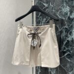 LOEWE精品仿製文藝綁帶半裙 早秋新款減齡甜酷百搭層次感