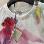 LOEWE A貨花朵暈染短袖T恤 水綠油畫感藝術風格百搭