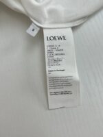 LOEWE 羅意威 白色女款 2025春夏飛袖刺繡短袖T恤 定制純棉 飛肩設計 潮流時尚