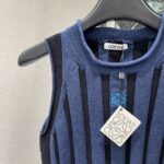 LOEWE復刻版撞色針織背心 早秋新款文藝條紋設計 百搭層次感穿搭款