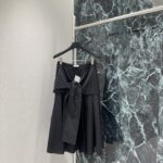 LOEWE頂級原單不規則綁帶半裙 早秋新款層次設計 飄逸修身高級感十足