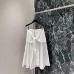 LOEWE頂級原單不規則綁帶半裙 早秋新款層次設計 飄逸修身高級感十足