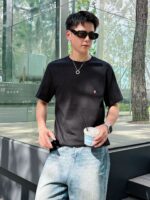 Thom Browne 一比一黑色圓領短袖T恤 高端訂製 潮男春夏必備百搭款