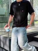 Thom Browne 一比一黑色圓領短袖T恤 高端訂製 潮男春夏必備百搭款