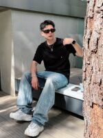 Thom Browne 一比一黑色圓領短袖T恤 高端訂製 潮男春夏必備百搭款
