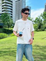 Thom Browne 原單白色圓領短袖T恤 高端訂製 潮流百搭春夏必備款