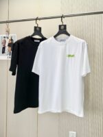 LOEWE 羅意威 黑白兩色 2025春夏新品高仿圓領短袖 男女寬鬆版型 高端棉質百搭T恤