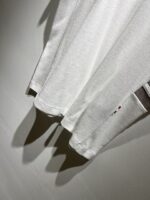 Thom Browne 白色 2025春夏新品 華夫格純棉刺繡LOGO短袖T恤 經典休閒款