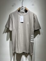 Thom Browne 2025春夏新品 華夫格純棉刺繡LOGO短袖T恤 男士休閒經典款