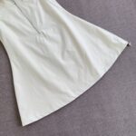 Prada 高仿工裝風無袖連衣裙 半拉鍊設計三角Logo裝飾 簡約顯瘦百搭長裙