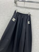 Chanel 高仿中古風雙C拼接半裙 手工貼布剪裁顯瘦 膝下長度時髦百搭款