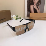 Burberry精品仿製明星款字母印花一體式墨鏡遮陽帥氣百搭2025男女同款眼鏡