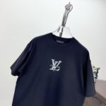 LV 原單黑色彩色印花T恤 春夏寬鬆圓領男女同款 潮流百搭必備單品
