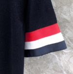 THOM BROWNE 一比一雙袖大織帶圓領T恤 女款藏青百搭潮流感十足
