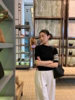 THOM BROWNE 2025春夏超細羊毛中袖針織衫｜韓系氛圍感上衣｜精品仿製女款上衣