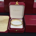 卡地亞 Cartier 鑲鑽豹頭手鐲｜高端定制 V金材質｜男女皆宜經典款