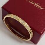 卡地亞 Cartier 鑲鑽豹頭手鐲｜高端定制 V金材質｜男女皆宜經典款