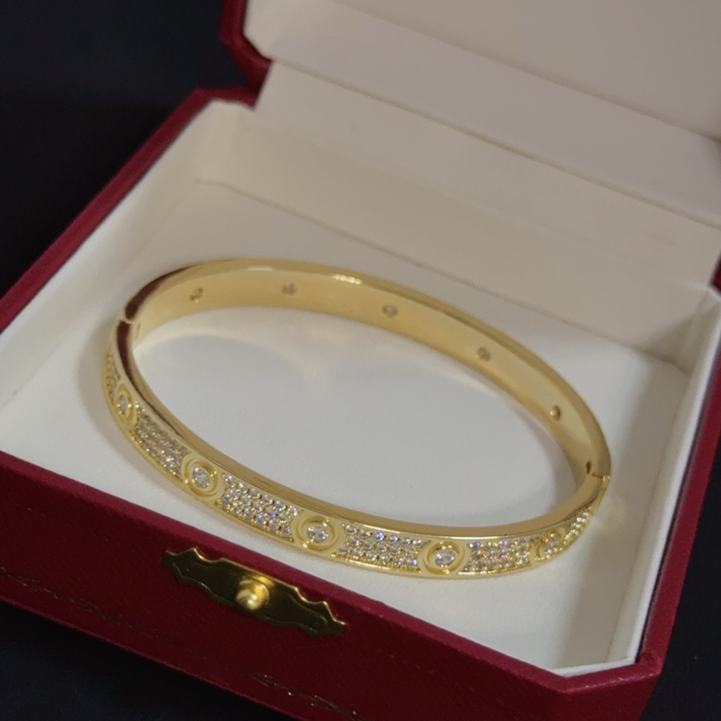 卡地亞 Cartier 鑲鑽豹頭手鐲|高端定制 V金材質|男女皆宜經典款