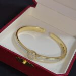 卡地亞 Cartier 鑲鑽豹頭手鐲｜高端定制 V金材質｜經典男女款