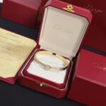 卡地亞 Cartier 鑲鑽豹頭手鐲｜高端定制 V金材質｜經典男女款