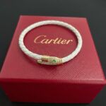 卡地亞 Cartier 釘子豹頭鑲鑽手鐲｜高端定制 V金材質｜經典男女款