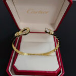 卡地亞 Cartier 鑲鑽豹頭手鍊｜高端定制 V金材質｜經典男女百搭款