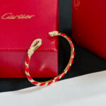 卡地亞 Cartier 鑲鑽豹頭手鐲｜明星同款 爆款熱銷｜高端定制 V金材質