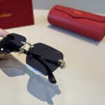 卡地亞 Cartier 無框珍貴太陽眼鏡｜金屬材質＋PC鏡腿｜高端輕奢款