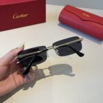卡地亞 Cartier 珍貴系列無框太陽眼鏡｜金屬材質＋PC鏡腿｜高端輕奢款