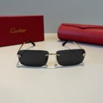 卡地亞 Cartier 珍貴系列無框太陽眼鏡｜金屬材質＋PC鏡腿｜高端輕奢款