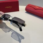 Cartier 卡地亞 珍貴無框太陽眼鏡｜金屬＋PC鏡腿｜超輕電鍍工藝